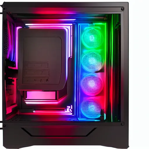 Prompt: RGB gaming pc by Francisco Goya