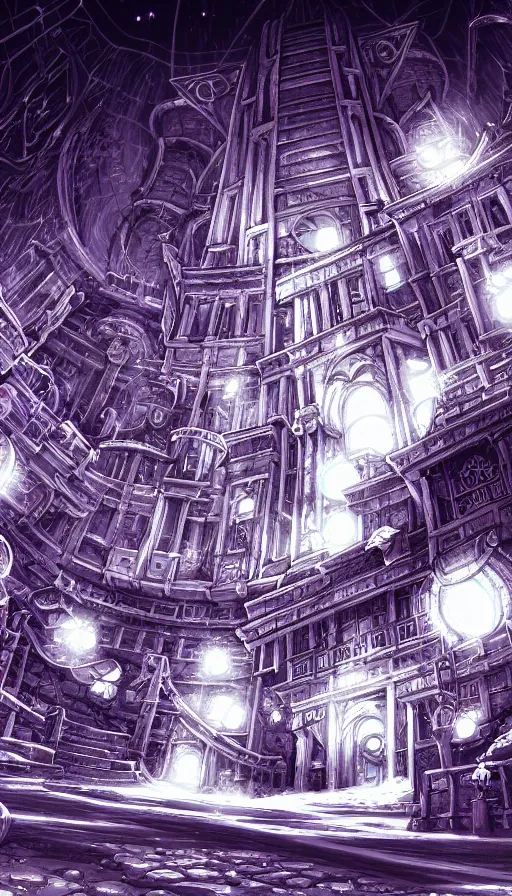 Image similar to a beautiful detailed anime illustration of architecture catacomb by zack snyder, at dusk uv light at winter alien gem at night fantasy elysian retro infrared poppy nightvision neon noir anime crystal dramatic lightning, archdaily, wallpaper, highly detailed, trending on artstation.