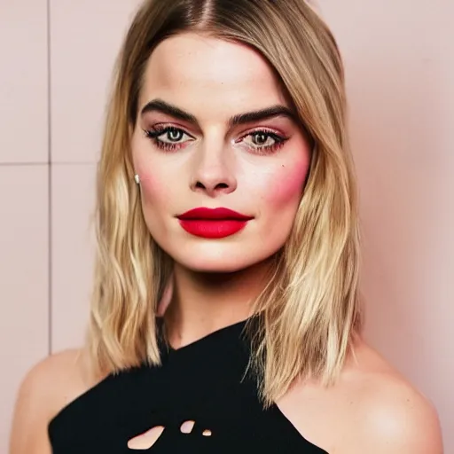 Prompt: margot robbie mixed with kylie jenner mixed with emma watson, photography portrait