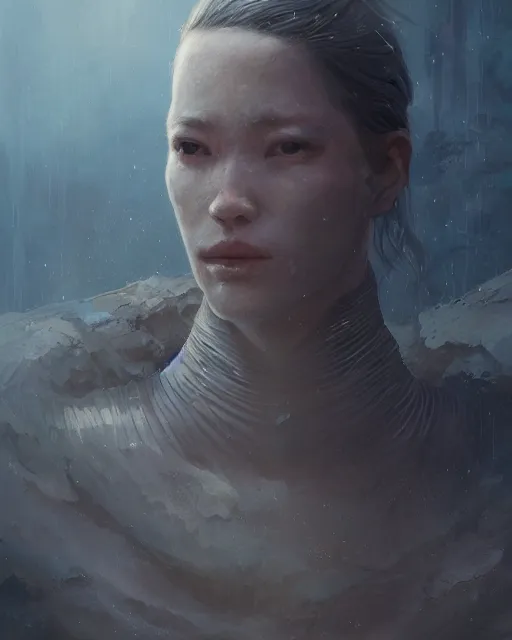 Prompt: An illustrated portrait of an unknown creature by Greg Rutkowski, Sung Choi, Mitchell Mohrhauser, Maciej Kuciara, Johnson Ting, Maxim Verehin, Peter Konig, final fantasy, 8k photorealistic, cinematic lighting, HD, high details, dramatic, atmospheric , trending on artstation