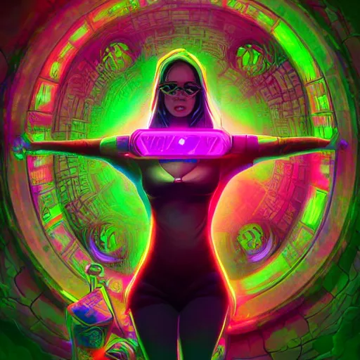 Image similar to skill magic geek inside matrix deepdream radiating a glowing aura stuff loot legends stylized digital illustration video game icon artstation lois van baarle, ilya kuvshinov, rossdraws,