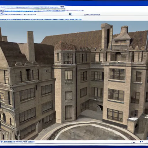 Image similar to old 3 d architecture software, multimedia