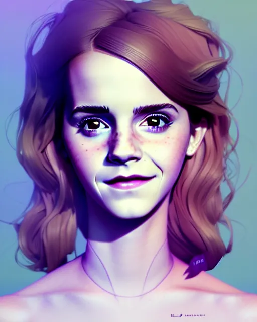 Image similar to beautiful full body Emma Watson smiling illustration by lois van baarle and loish and ross tran and rossdraws and sam yang and samdoesarts and artgerm and Cecil Beaton, Lee Miller, Irving Penn, David Bailey, 3D unreal 5, hyperrealistic, octane render, cgsociety, Photolab, Lightroom, 4K, Dolby Vision, Photography Award