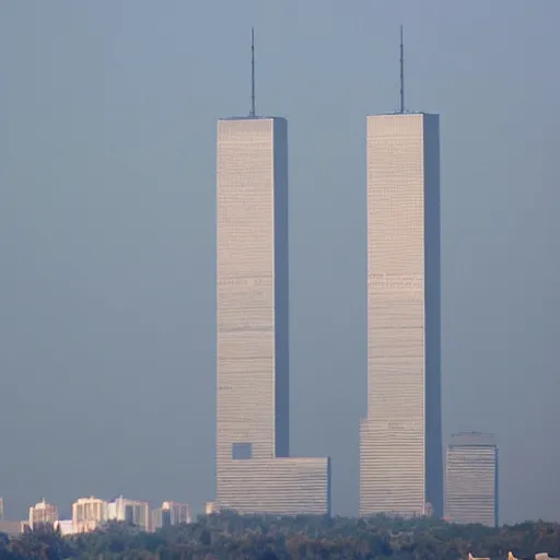 Image similar to twin towers hit by planes