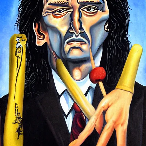 Image similar to tommy wiseau painting by dali