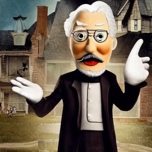 Image similar to colonel sanders in coraline