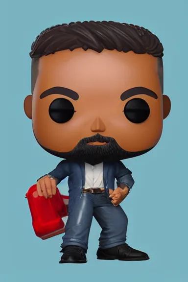 Image similar to “ very very intricate photorealistic photo of a hasan piker funko pop on a white background, award - winning details ”