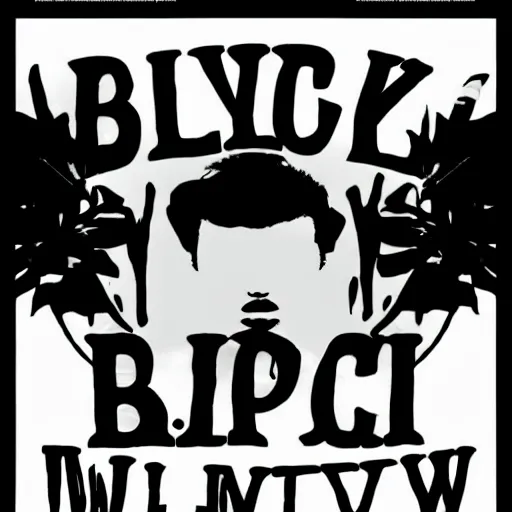 Prompt: black on white graphic design in the style of pavel ripley