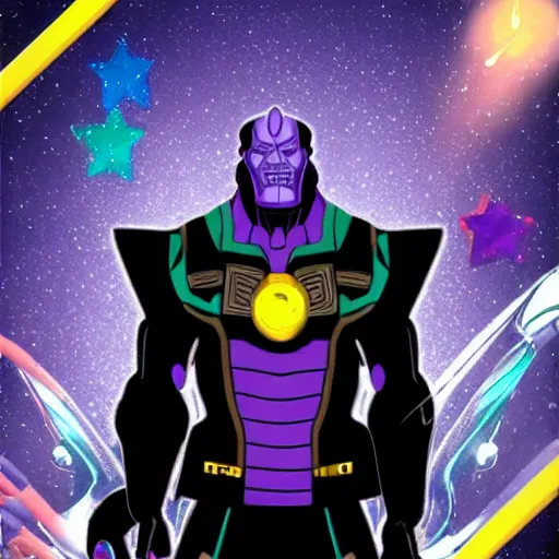 Image similar to thanos as a popstar