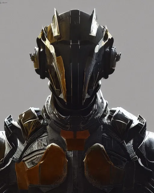 Image similar to a sci fi quarter - length portrait of a character from destiny by bungie studios wearing ornate armor made of sci fi metal plates, cinematic lighting, smooth, high detail, dark fantasy, unreal engine, octane render, art by vitaly bulgarov artstation, concept art by bungie studios, fog volumes, vivid color glow, post processing, cgsociety