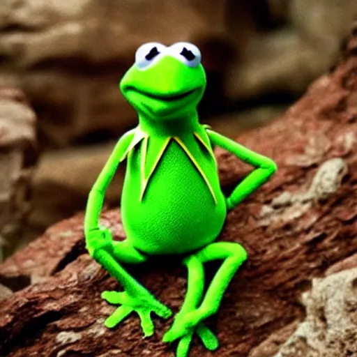 Prompt: “ ascent of kermit the frog ”