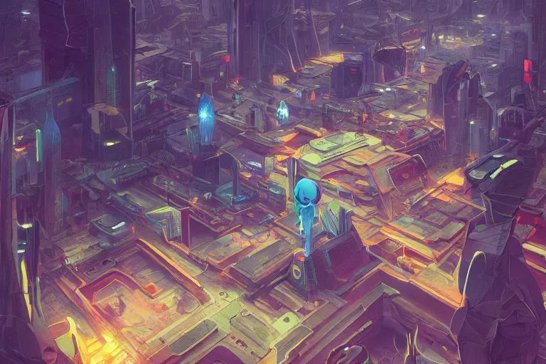 Image similar to futuristic city, illustration painting, intricate, detailed illustration, hd, digital art, overdetailed art, concept art, complementing colors, detailed, illustration painting by leonardo da vinci, digital art, overdetailed art, concept art, complementing colors rendered by beeple, syd meade,