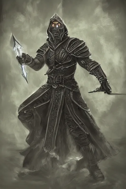 Prompt: battle mage | the elder scrolls style | digital painting | highly detailed