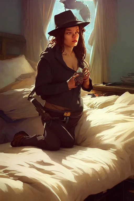 Image similar to groundhog cooking meth lies on the bed, realistic portrait, highly detailed, digital painting, artstation, concept art, smooth, sharp focus, illustration, cinematic lighting, art by artgerm and greg rutkowski and alphonse mucha