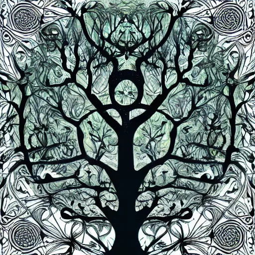 Prompt: tree of life, surrealistic, digital art, highly detailed