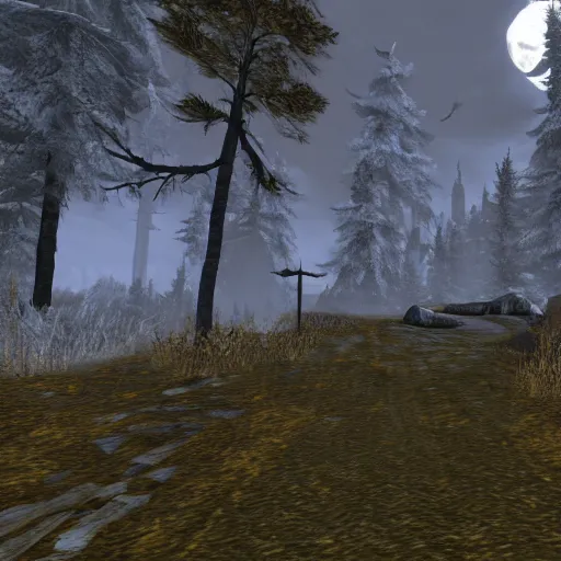 Prompt: a screenshot of Skyrim on the N64