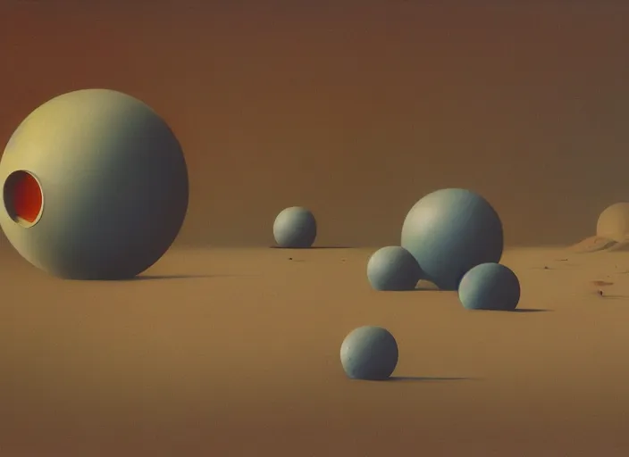 Image similar to spherical goo rounded spheres melting Edward Hopper and James Gilleard, Zdzislaw Beksinski highly detailed