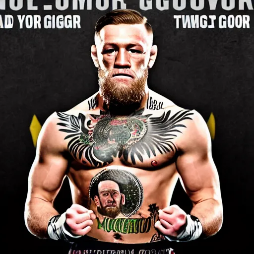 Image similar to conor mcgregor fights god
