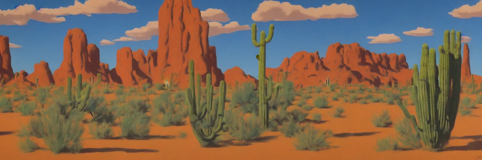 Image similar to arizona native american indian reservation desert painting magritte