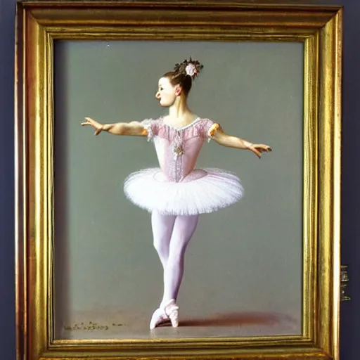 Image similar to ballerina, painted by alfred stephens
