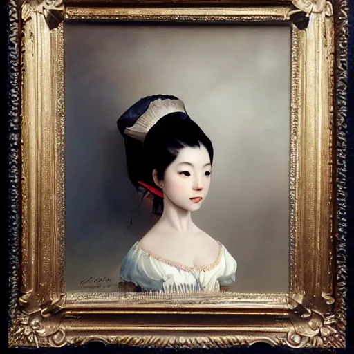 Prompt: highly detailed portrait of a regency girl hyung tae and frank frazetta, tom bagshaw, tom whalen, nicoletta ceccoli, mark ryden, earl norem, global illumination, god rays