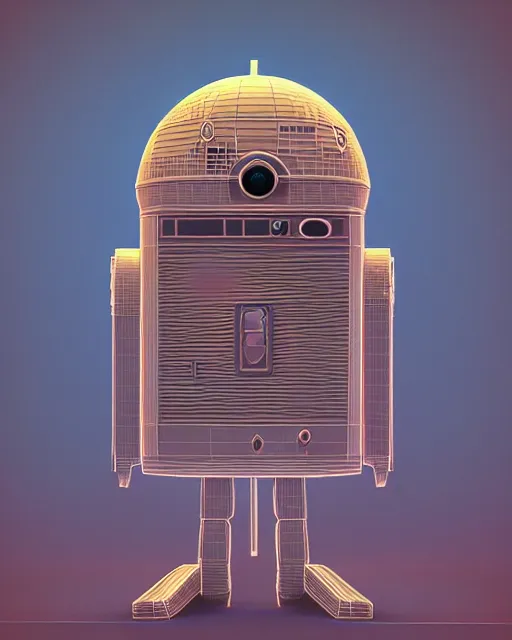 Prompt: 3 d render ofretro vintage droid with crt head with profile picture by luis toledo and alex grey and beeple, neosurrealism. digital art, pixel art, concept art, octane render, trending on cgsociety, trending on artstation