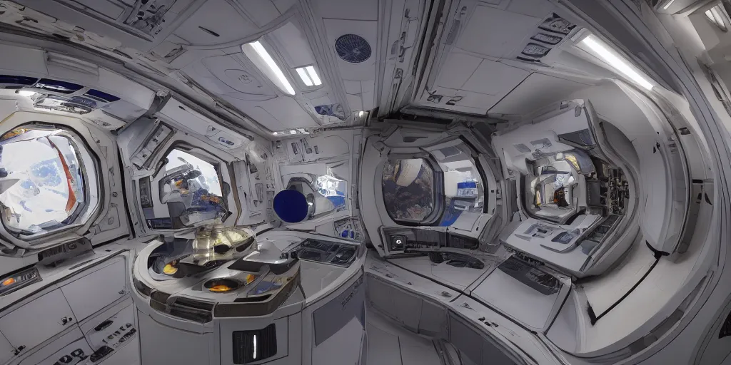 inside a tourist module for the iss designed by zaha | Stable Diffusion ...