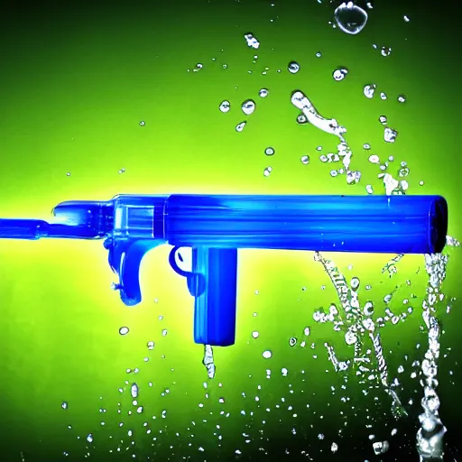 Prompt: Clear Plastic Water Gun HDR