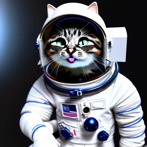 Image similar to cat in astronaut suit, in space, grand backgound, cgi render, 8 k - w 1 0 2 4