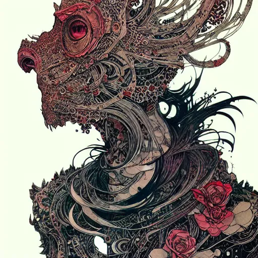 Image similar to prompt : portrait painted in ian mcque style drawn by vania zouravliov and takato yamamoto, inspired by fables, intricate acrylic gouache painting, high detail, sharp high detail