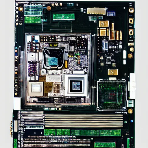 Image similar to transparent computer, inside components, circuit boards, highly intricate details, award winning digital art