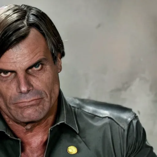Prompt: bolsonaro, a still of Resident Evil 4