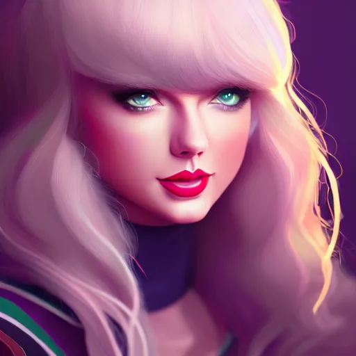 Prompt: a portrait of taylor swift, art by lois van baarle and loish and ross tran and rossdraws and sam yang and samdoesarts and artgerm and saruei and disney, digital art, highly detailed, intricate, sharp focus, trending on artstation hq, deviantart, unreal engine 5, 4 k uhd image