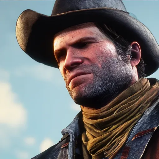 Prompt: Arthur Morgan from rdr2 in claimation