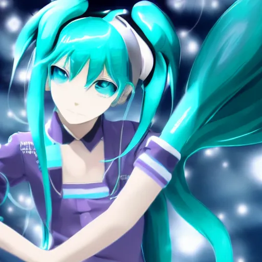Image similar to hatsune miku in the liminal space, backrooms, source, liminal spaces, high quality photo