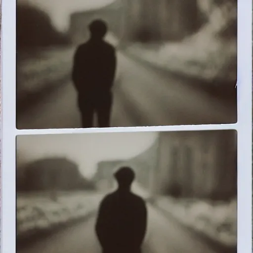 Image similar to human human human, polaroid