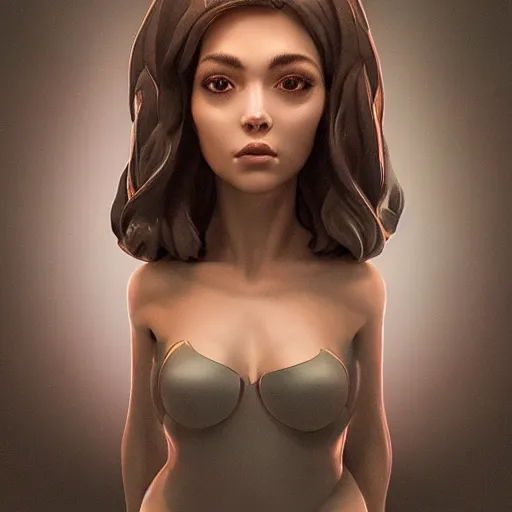 Image similar to ' a portrait of a character in a scenic environment by artgerm'as a sculpture