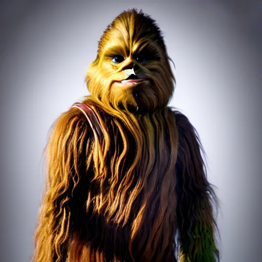 Image similar to chewbacca as shrek, highly detailed, extremely high quality, hd, 4 k, 8 k, canon 3 0 0 mm, professional photographer, 4 0 mp, lifelike, top - rated, award winning, realistic, detailed lighting, detailed shadows, sharp, no blur, edited, corrected, trending