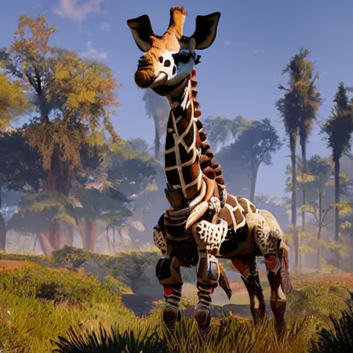 Image similar to Horizon Zero Dawn giraffe