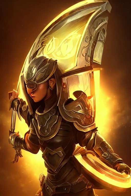 Image similar to shield fantasy epic legends game icon stylized digital illustration radiating a glowing aura global illumination ray tracing hdr fanart arstation by ian pesty and katarzyna da „ bek - chmiel