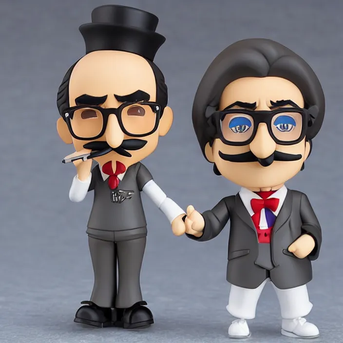 Prompt: Groucho Marx, An anime Nendoroid of Groucho Marx, figurine, detailed product photo