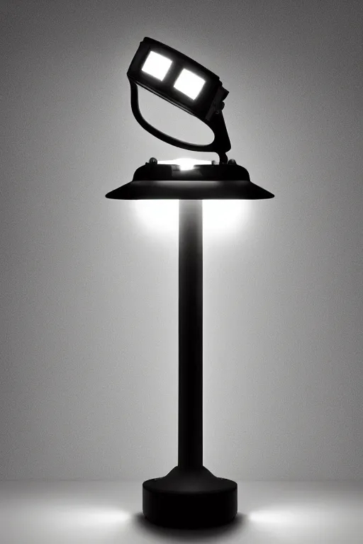 Image similar to goose animal led light head, intricate details. front on, symmetrical. industrial design. good design award, innovative product concepts, most respected design