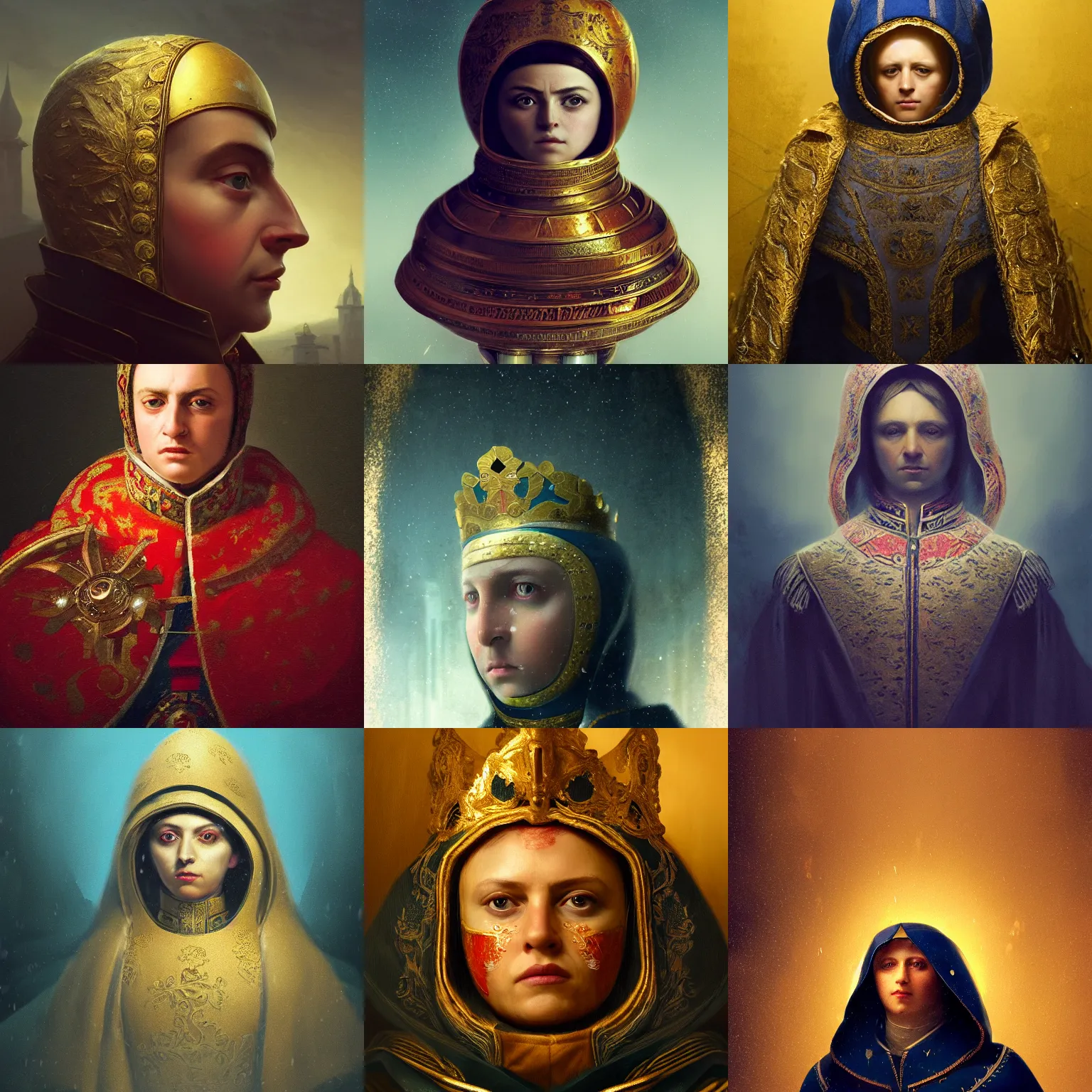 Prompt: Portrait of matryoshka as Emperor Napoleon, stunning screensaver, screensaver, head slightly tilted, natural light, elegant, intricate, fantasy, atmospheric lighting, cinematic, matte painting, Greg Rutkowski