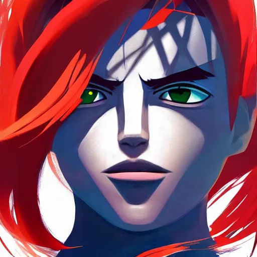 Image similar to face icon stylized minimalist bleach, loftis, cory behance hd by jesper ejsing, by rhads, makoto shinkai and lois van baarle, ilya kuvshinov, rossdraws global illumination