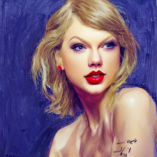 Prompt: by lya repin by simon stalenberg, photorealistic, expressionism, taylor swift cosplaying as joe biden