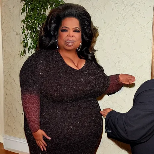 Image similar to Morbidly obese Oprah Winfrey