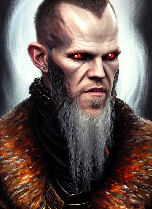 Prompt: a _ fantasy _ style _ portrait _ painting _ of floki, wicked, oil _ painting _ unreal _ 5 _ daz. _ rpg _ portrait _ extremely _ detailed _ artgerm _ greg _ rutkowski _ greg