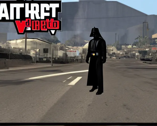 Prompt: darth vader in gta 2