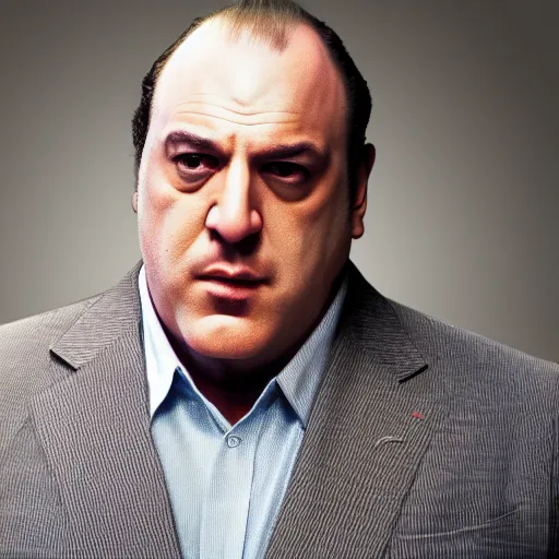 Prompt: Tony Soprano, realistic, 8k resolution, hyperdetailed, highly detailed, real life, studio lighting, high quality