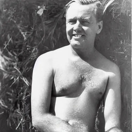 Image similar to donald trump wearing a bathing suit, 1 9 2 0 s